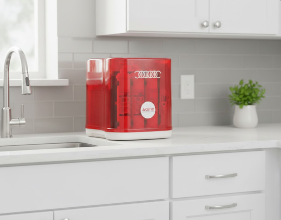 Akeno 3.2(12Lt) Pompasız Kapalı Kasa Sistem Su Arıtma Cihazı Kırmızı